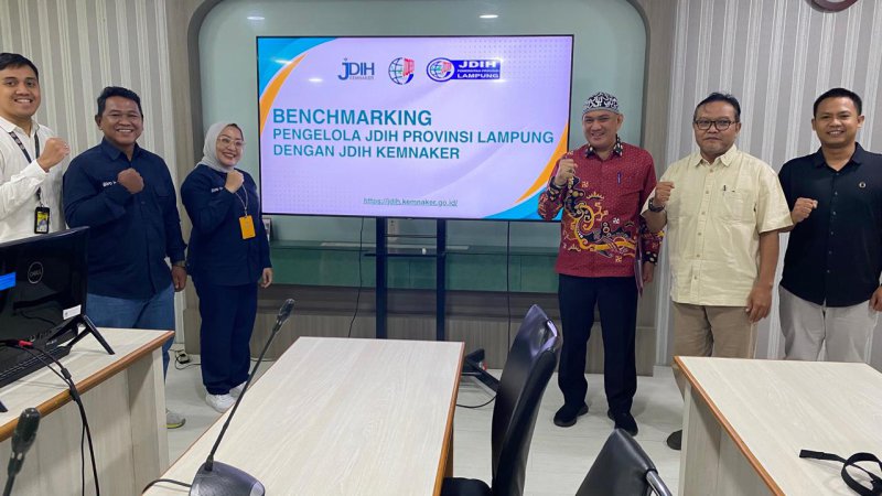 Pengelola JDIH Kemnaker Menerima Kunjungan Pengelola JDIH Provinsi Lampung